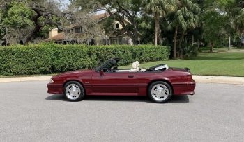 1989 Ford Mustang GT Cabrio Dunkelrot voll