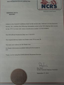 Chevrolet Corvette C3 Stingray BJ 1972 Anthrazit voll